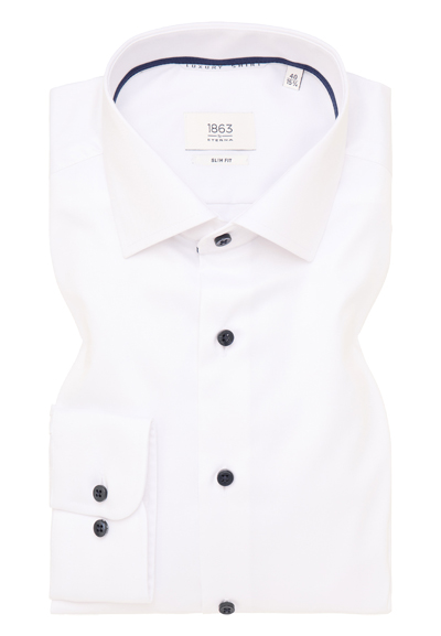 ETERNA Slim Fit 1863 Hemd Langarm New Kent Kragen wei�