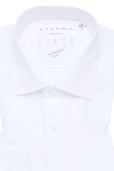 Produktbild fr 'ETERNA Modern Fit Hemd Performance Shirt Langarm New Kent Kragen wei'