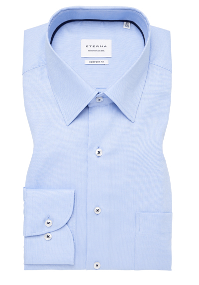 Produktbild fr 'ETERNA Comfort Fit Hemd Langarm New Kent Kragen Natte hellblau'