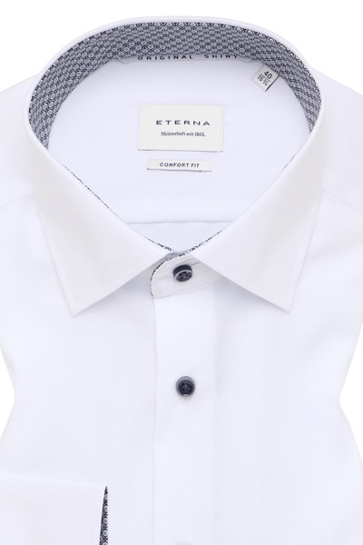 Produktbild fr 'ETERNA Comfort Fit Hemd extra kurzer Arm New Kent Kragen wei'