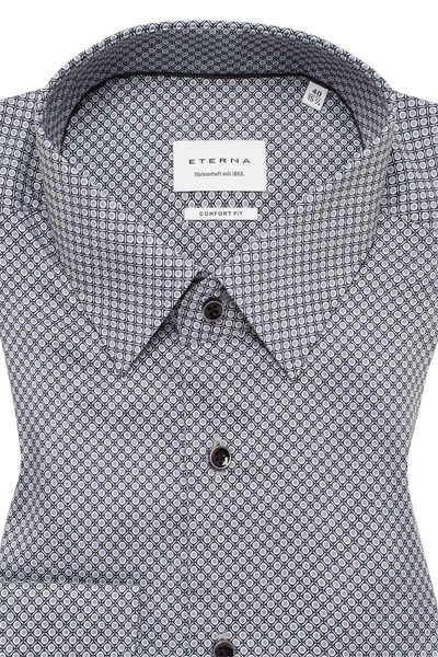 Produktbild fr 'ETERNA Comfort Fit Hemd Langarm New Kent Kragen Muster graun'