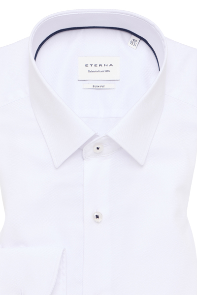 Produktbild fr 'ETERNA Slim Fit Hemd Langarm New Kent Kragen Natte wei'