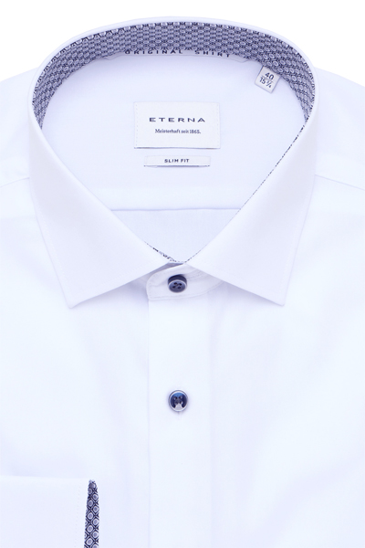 Produktbild fr 'ETERNA Slim Fit Hemd Langarm New Kent Kragen wei'