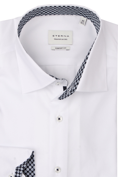 Produktbild f�r 'ETERNA Comfort Fit Hemd super langer Arm New Kent Kragen wei�'