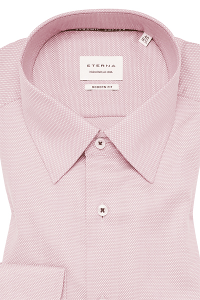 Produktbild f�r 'ETERNA Modern Fit Dynamic Cotton Hemd Langarm Struktur rosa'