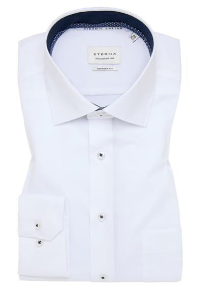 ETERNA Comfort Fit Dynamic Cotton Hemd super langer Arm Twill wei�