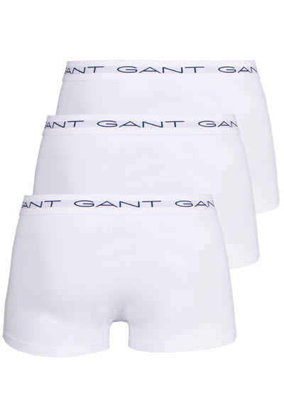 GANT Boxershorts Gummibund mit Logoschriftzug 3er Pack wei