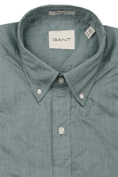 Produktbild f�r 'GANT Regular Hemd Langarm Button Down Kragen Popeline gr�n'