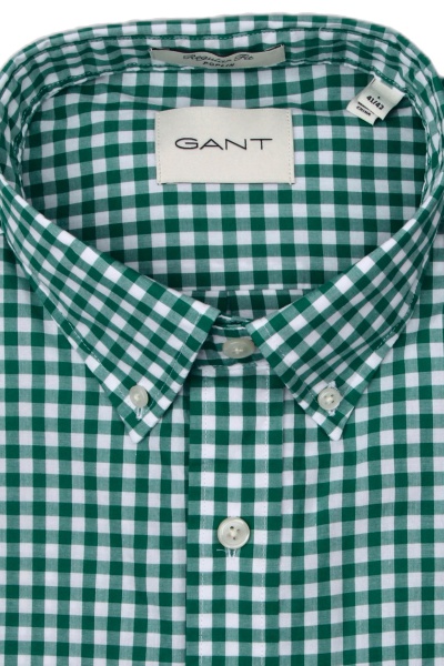 Produktbild fr 'GANT Regular Hemd Langarm Button Down Kragen Karo grn'