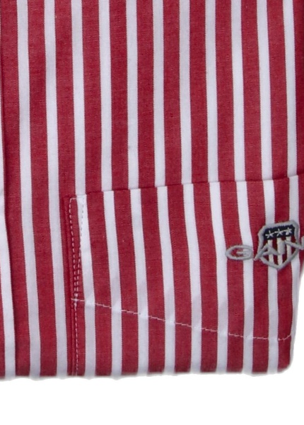 Produktbild fr 'GANT Regular Hemd Langarm Button Down Kragen Streifen rot'