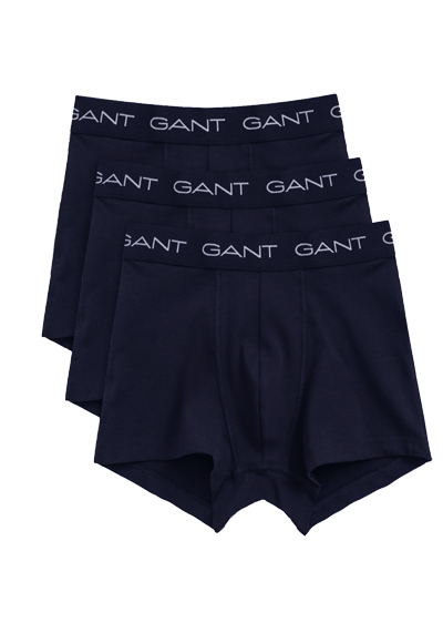 GANT Boxershorts Gummibund mit Logoschriftzug 3er Pack nachtblau preisreduziert