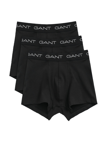 Produktbild fr 'GANT Boxershorts Gummibund mit Logoschriftzug 3er Pack schwarz'