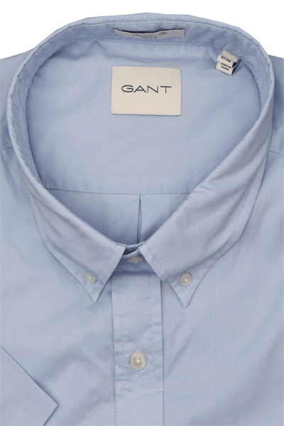 Produktbild fr 'GANT Regular Hemd Halbarm Button Down Kragen Popeline hellblau'