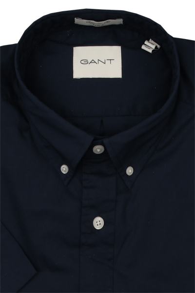 Produktbild fr 'GANT Regular Hemd Halbarm Button Down Kragen Popeline dunkelblau'