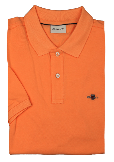 GANT Regular Polo Halbarm geknpfter Polokragen Pique orange