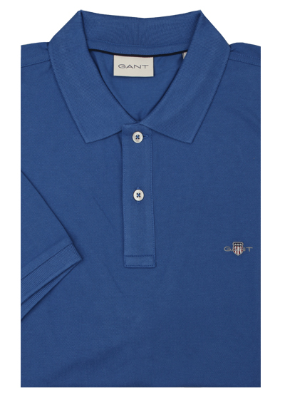 GANT Regular Polo Halbarm geknpfter Polokragen Pique dunkelblau