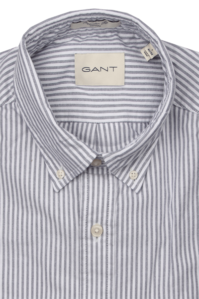 Produktbild f�r 'GANT Regular Hemd Langarm Button Down Kragen Oxford Streifen dunkelblau'