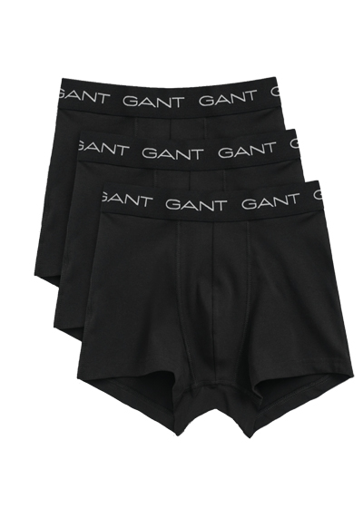 Produktbild für 'GANT Boxershorts Gummibund mit Logoschriftzug 3er Pack schwarz'