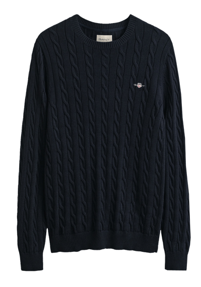 Produktbild f&uuml;r 'GANT Pullover Langarm Rundhals Strick nachtblau'