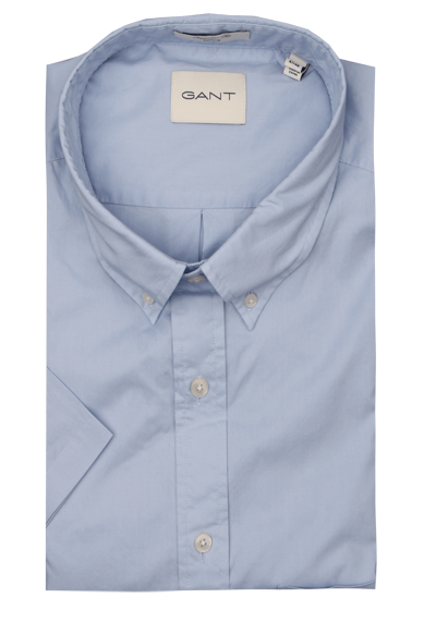 Produktbild für 'GANT Regular Hemd Halbarm Button Down Kragen Popeline hellblau'