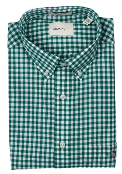 Produktbild für 'GANT Regular Hemd Langarm Button Down Kragen Karo grn'