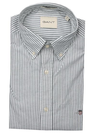 Produktbild f&uuml;r 'GANT Regular Hemd Langarm Button Down Kragen Oxford Streifen gr�n'