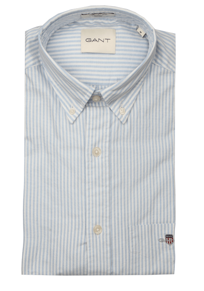 Produktbild f&uuml;r 'GANT Regular Hemd Langarm Button Down Kragen Oxford Streifen hellblau'