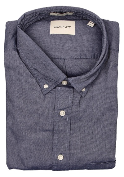 Produktbild für 'GANT Regular Hemd Langarm Button Down Kragen Oxford dunkelblau'