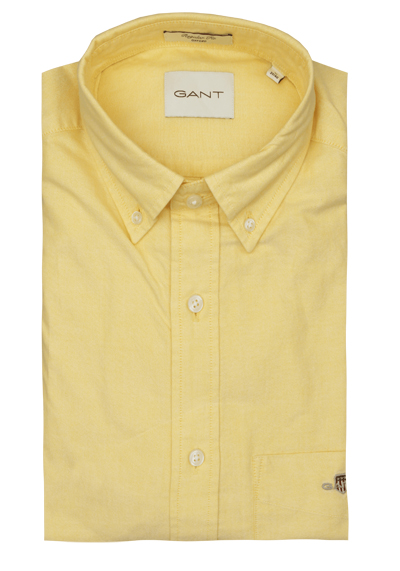 Produktbild für 'GANT Regular Hemd Langarm Button Down Kragen Oxford gelb'