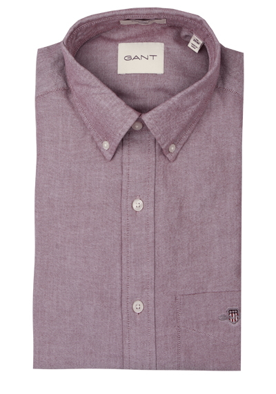 Produktbild f&uuml;r 'GANT Regular Hemd Langarm Button Down Kragen Oxford weinrot'
