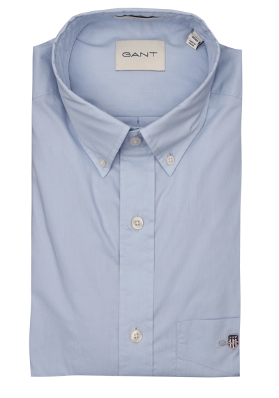 Produktbild für 'GANT Regular Hemd Langarm Button Down Kragen Popeline hellblau'