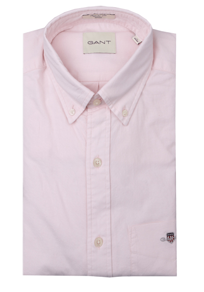 Produktbild für 'GANT Regular Hemd Langarm Button Down Kragen Popeline rosa'