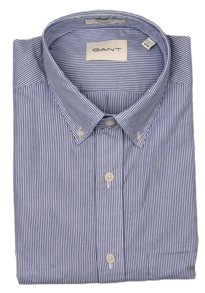 Produktbild für 'GANT Regular Hemd Langarm Button Down Kragen Streifen blau'