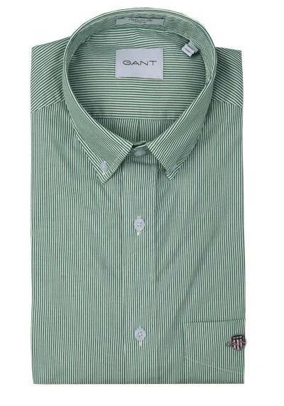 Produktbild f&uuml;r 'GANT Regular Hemd Langarm Button Down Kragen Streifen gr�n'