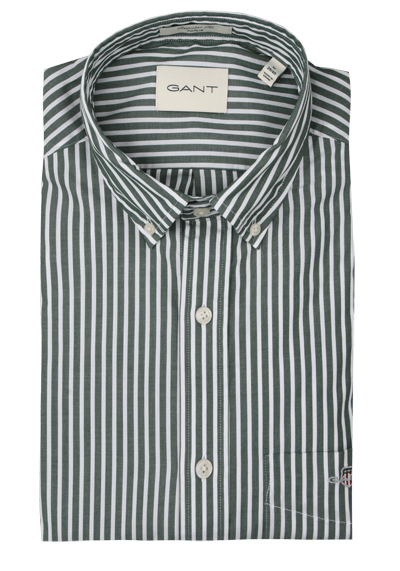 Produktbild f&uuml;r 'GANT Regular Hemd Langarm Button Down Kragen Streifen gr�n'