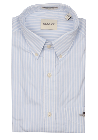 Produktbild für 'GANT Regular Hemd Langarm Button Down Kragen Streifen hellblau'