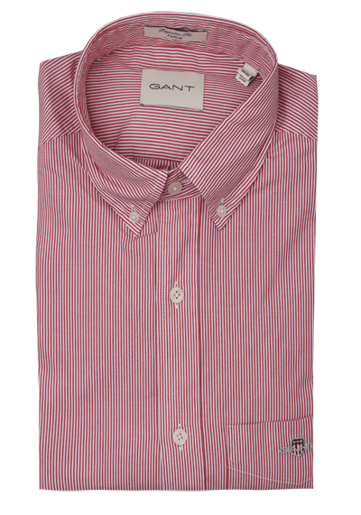 Produktbild für 'GANT Regular Hemd Langarm Button Down Kragen Streifen rot'