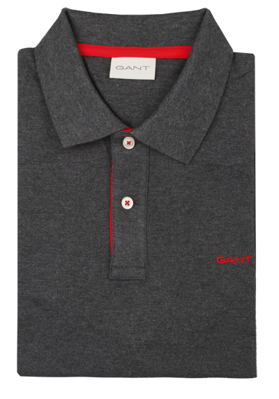 Produktbild für 'GANT Regular Polo Halbarm geknpfter Polokragen Stretch Pique dunkelblau'