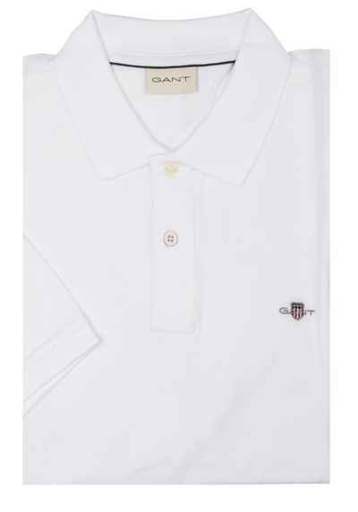 Produktbild für 'GANT Regular Polo Halbarm geknpfter Polokragen Stretch Pique wei'