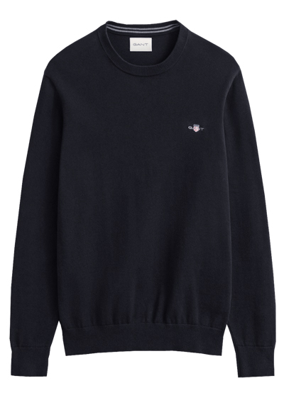 Produktbild f&uuml;r 'GANT Regular Pullover Langarm Rundhalsausschnitt Strick nachtblau'