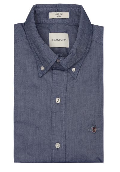Produktbild für 'GANT Slim Hemd Langarm Button Down Kragen Oxford dunkelblau'
