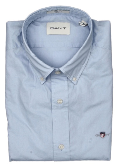 Produktbild für 'GANT Slim Hemd Langarm Button Down Kragen Popeline hellblau'