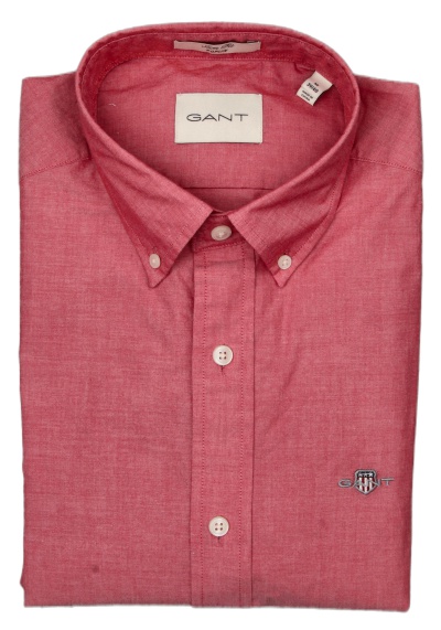 Produktbild für 'GANT Slim Hemd Langarm Button Down Kragen Popeline rot'