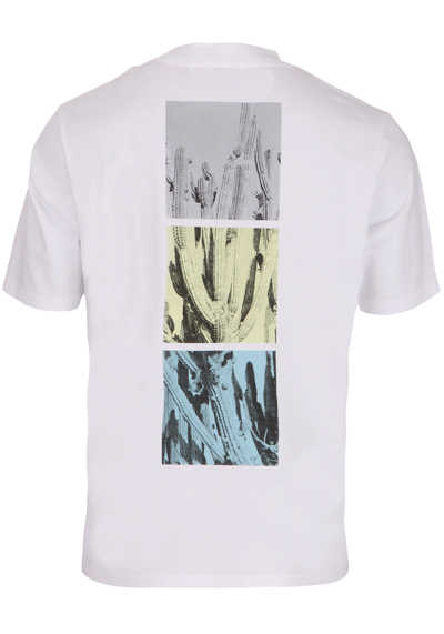BOSS Kurzarm T-Shirt TETRUE 1 Rundhals Kaktus-Print wei