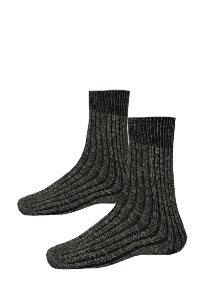 Produktbild f&uuml;r 'HIRSCH NATUR Socken Baumwoll-Leinenmix Strick schwarz'