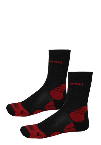 HIRSCH SPORTS Socken lang MIKA Jersey Muster rot