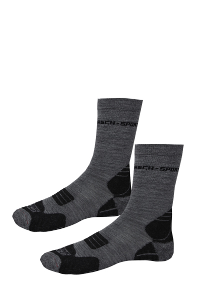 HIRSCH SPORTS Socken lang MIKA Jersey Muster grau