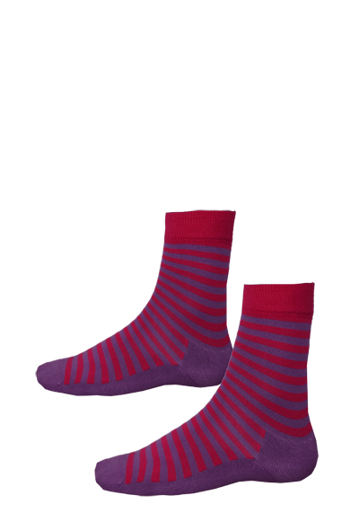 HIRSCH NATUR Socken lang Ringel pink