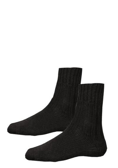 HIRSCH NATUR Norwegersocken Schurwolle Strick anthrazit