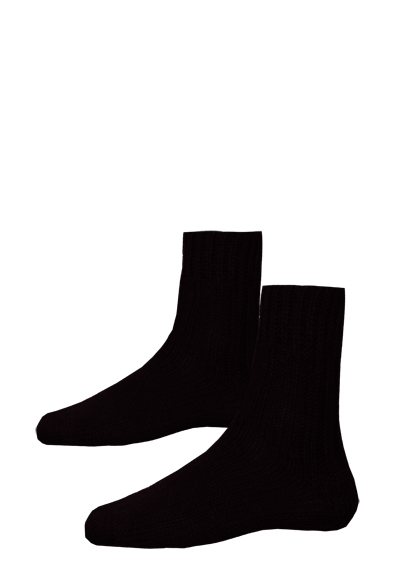 HIRSCH NATUR Norwegersocken Schurwolle Strick schwarz